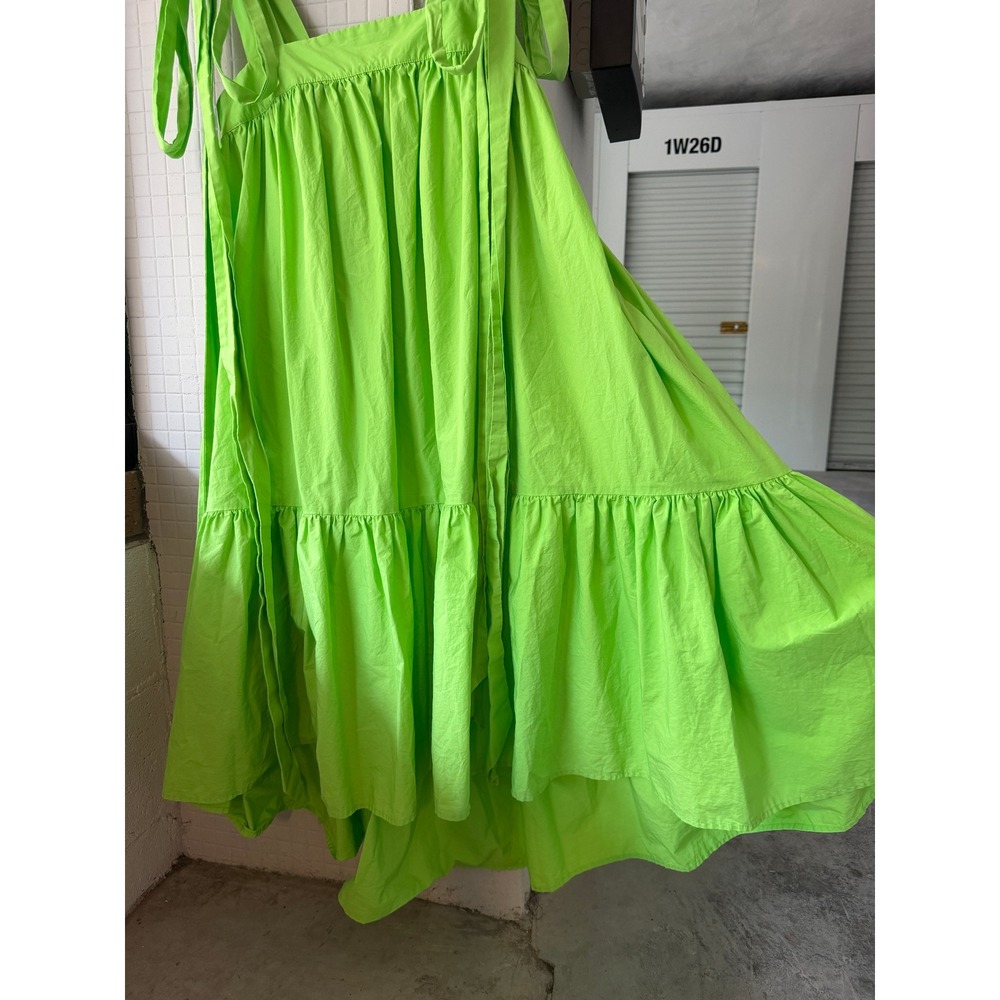 Christopher John Rogers x Target Tie Strap High-Low Babydoll Dress M Green - Picture 5 of 9